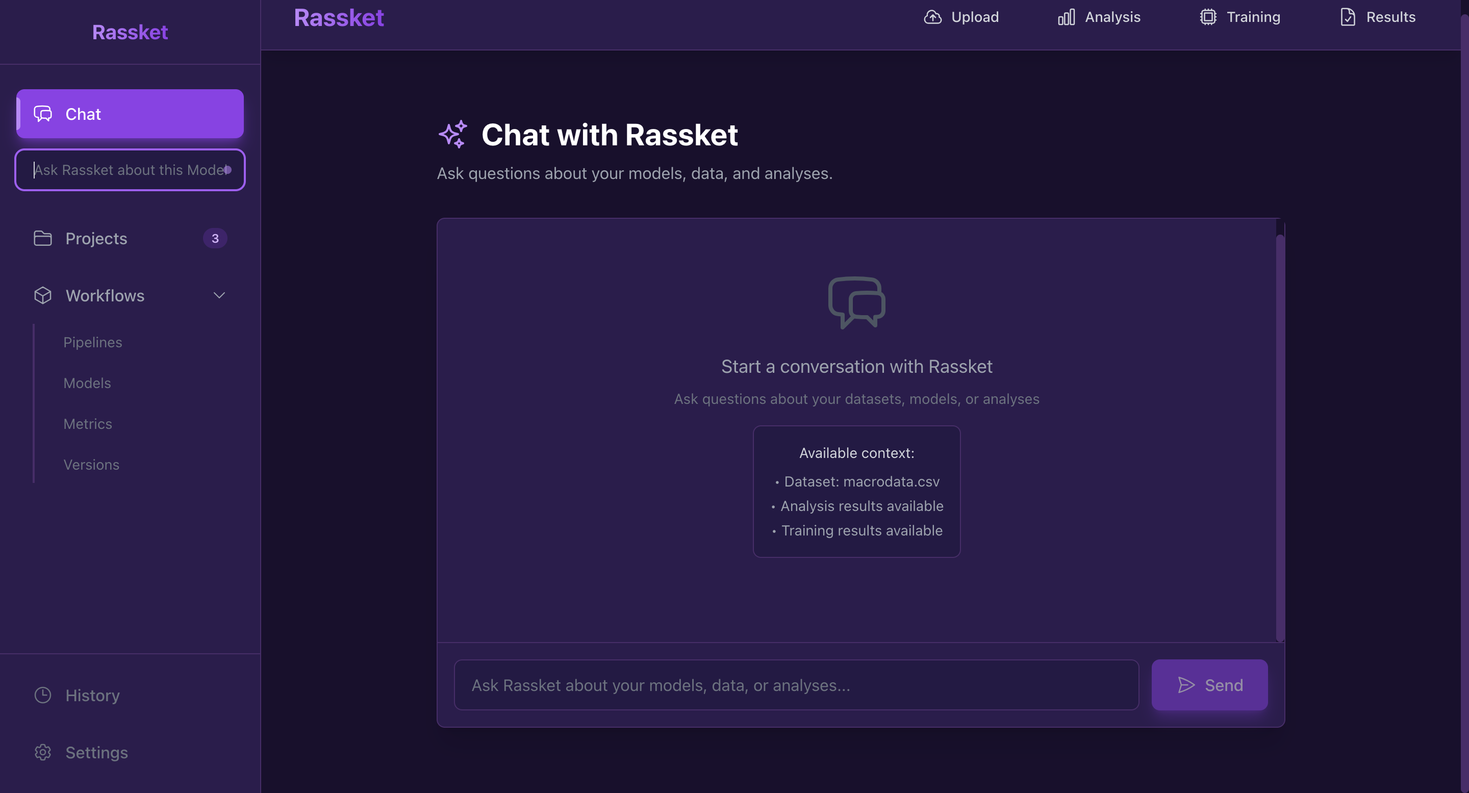 Model reasoning panel